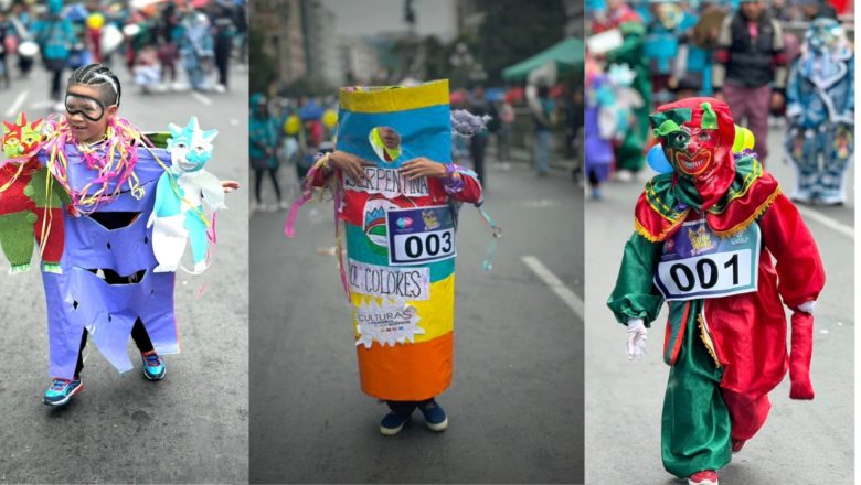La Paz: De serpentinas, banderines y pepinos, los disfraces en el Corso Infantil derrochan creatividad 
