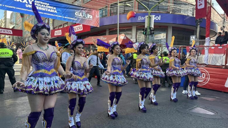 “Enriquecen la cultura”, bailarines derrochan alegría en la entrada folklórica de la UMSA