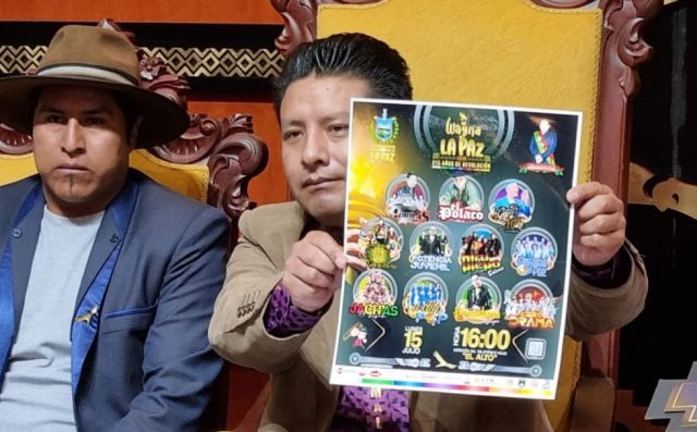 Gobernación de La Paz anuncia Verbena en El Alto con artistas nacionales y El Polaco