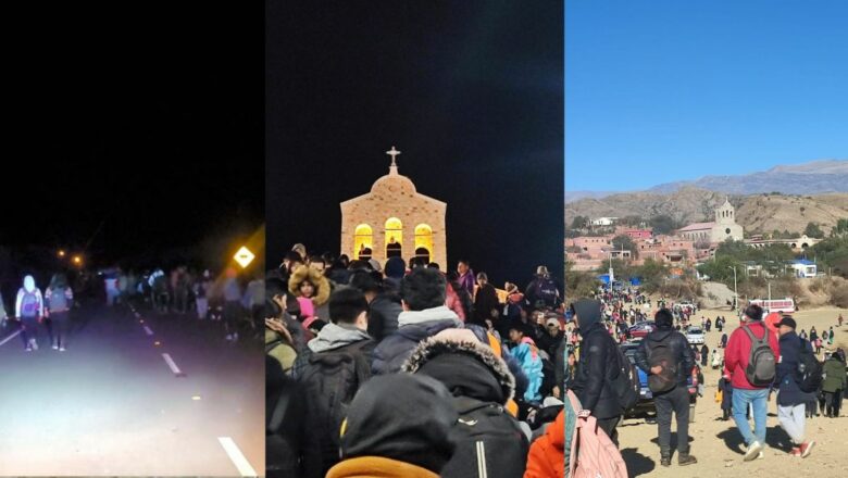 Tarija, peregrinos desafiaron al frío para recibir la bendición de la Virgen de Chaguaya