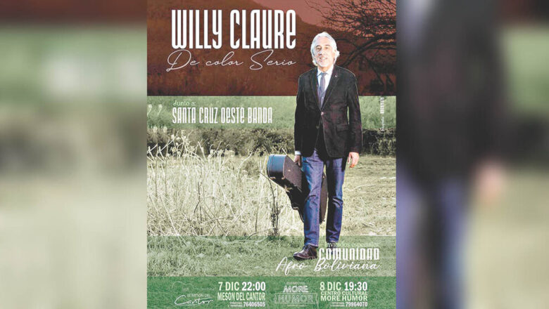 Willy Claure presenta su nueva canción con recital en la Llajta